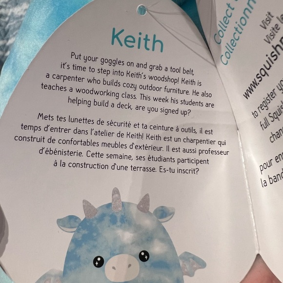 Keith the Dragon 16 inch Squishmallows - Picture 2 of 2